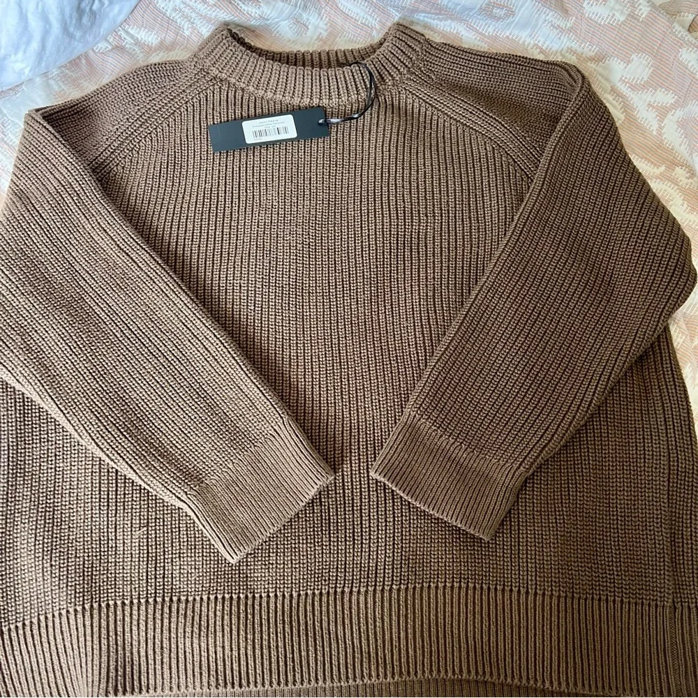 NWT *sold out* Jenni Kayne Oversized Cotton Fisherman sweater Olive moss XXL - Picture 16 of 16
